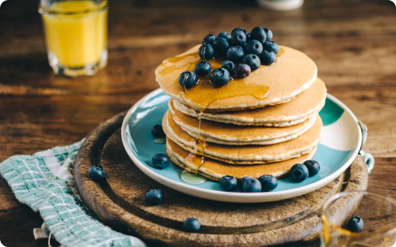 pancakes with blueberries